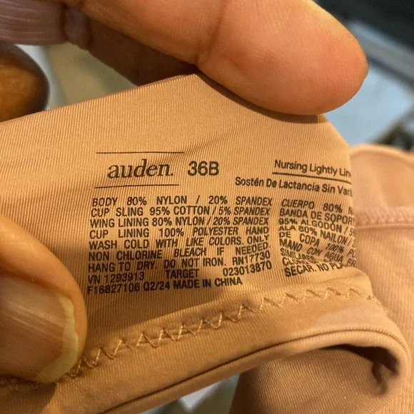 Auden size 36B Nursing Bra New With Tags - Picture 4 of 5